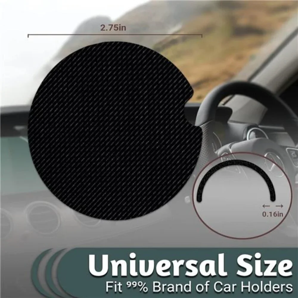 Car Cup Coasters American Flag 2-Pack Cup Holder Anti Slip Rubber Vehicle